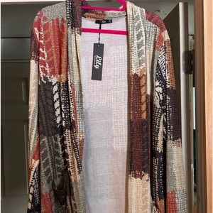 Long sleeved patchwork autumn cardigan